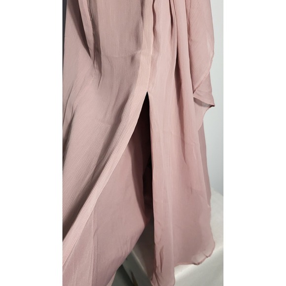 David's Bridal One Shoulder Chiffon Formal Dress with Cascading detail Size 2 - Picture 6 of 12